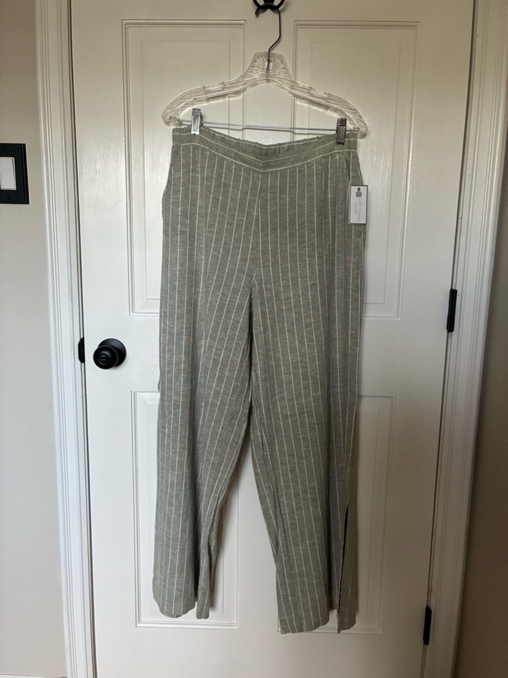 Cable & Gauge Olive Green Pinstripe Pants